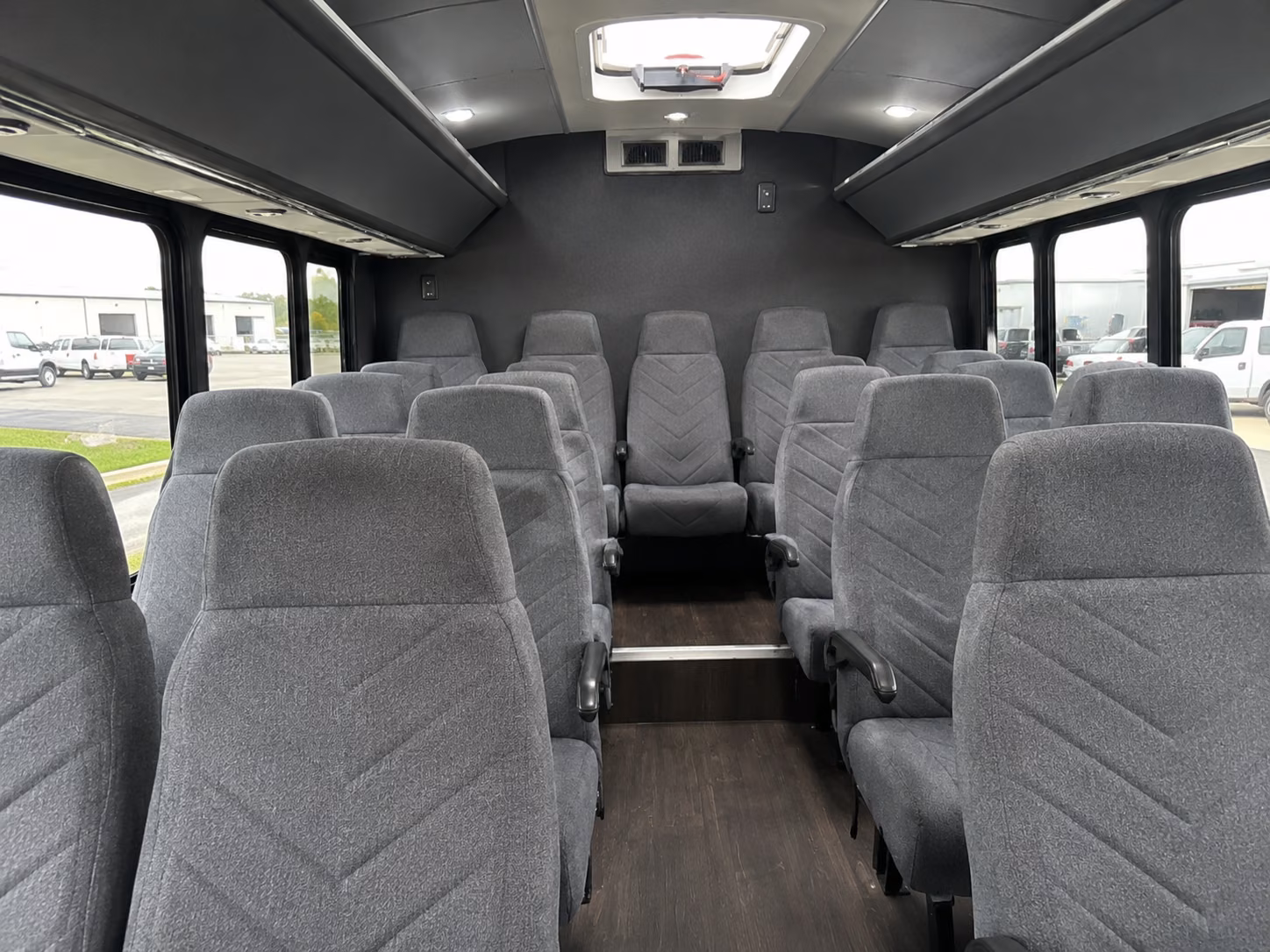 eden prairie 18 passenger minibus inside
