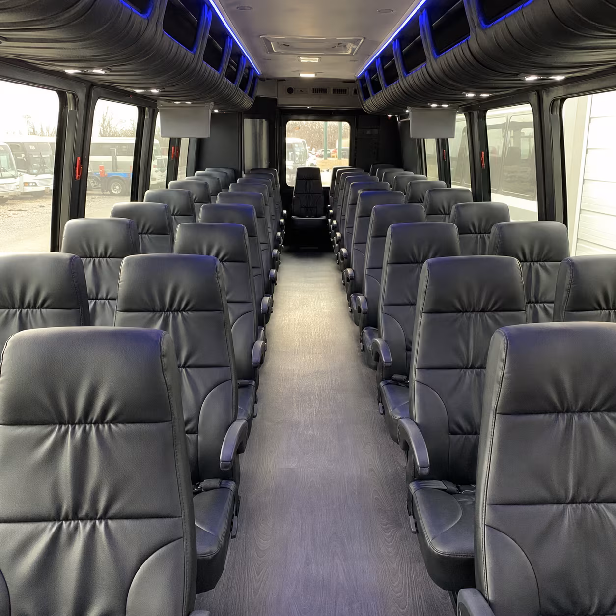 eden prairie 28 passenger minibus interior