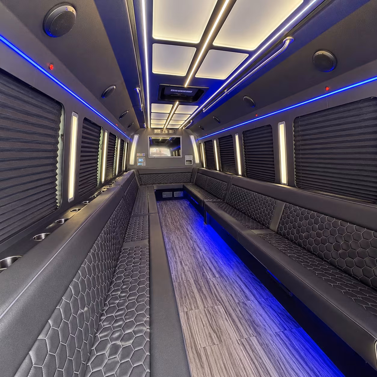 eden prairie 30 passenger party bus interior