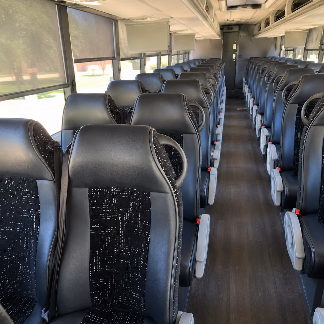 eden prairie 56 passenger charter bus inside