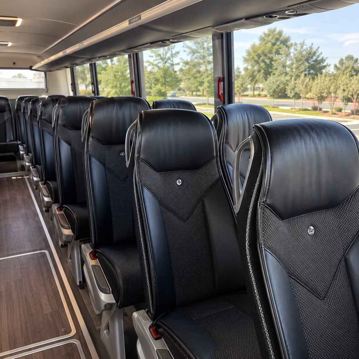 eden prairie 56 passenger charter bus interior