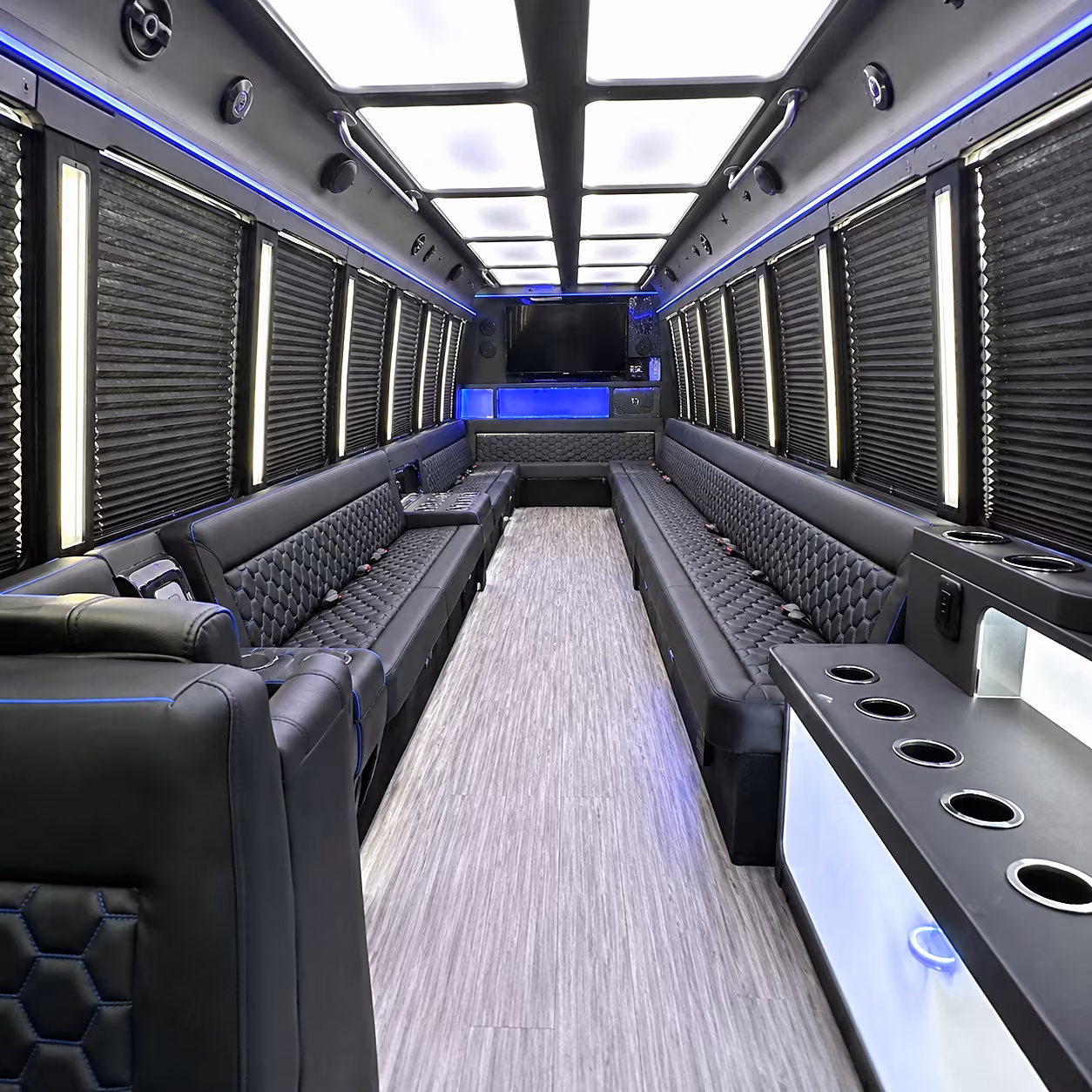 eden prairie party bus rental interior