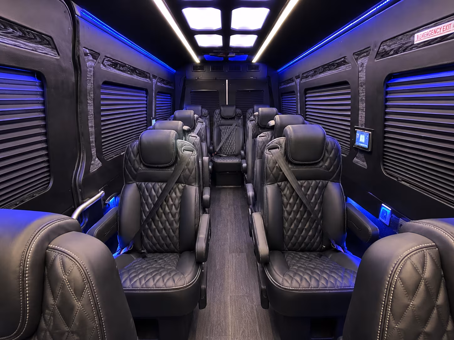 eden prairie sprinter van with driver inside